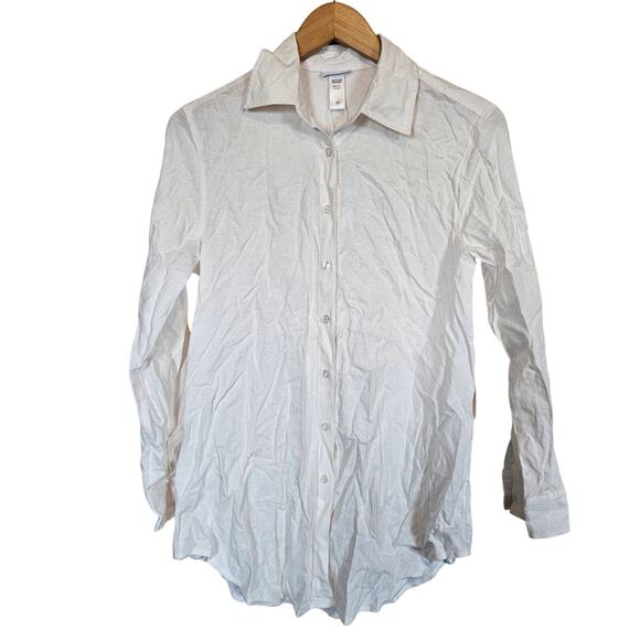 Andie The Corvo Button Up Linen Coconut Top Blouse Women's Size X-Small Layer - Picture 4 of 10